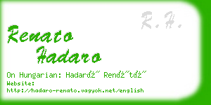 renato hadaro business card